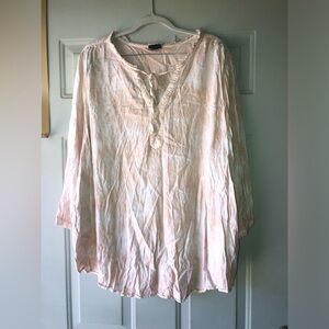 Torrid coral muted tie dye boho top size 3